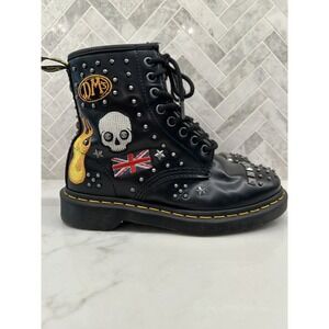 Dr‎ Doc Martens 1460 Rock & N And Roll Rockabilly Ankle Boots Leather Womens 6